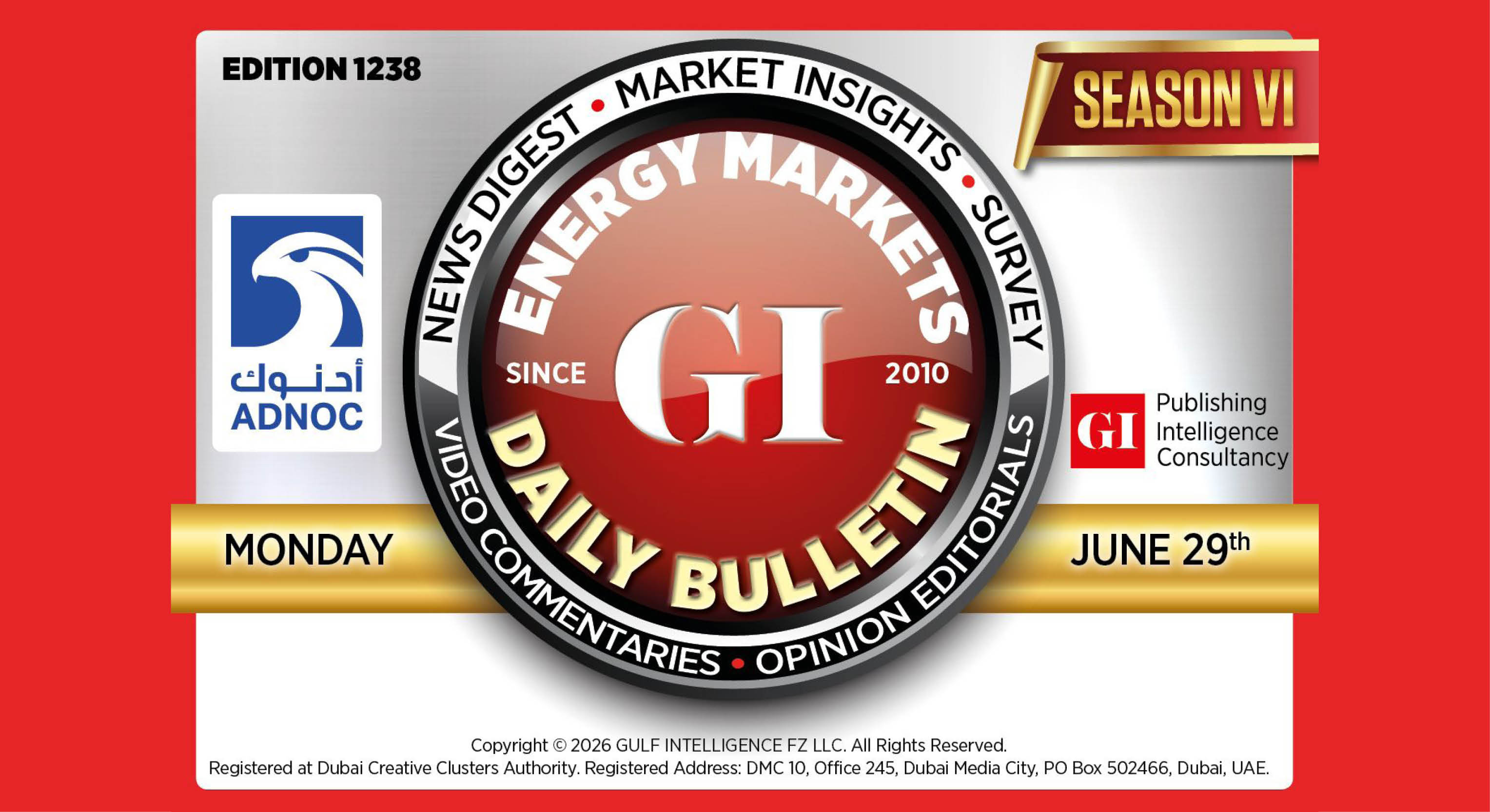 Daily Energy Markets Bulletin - June 29, 2026