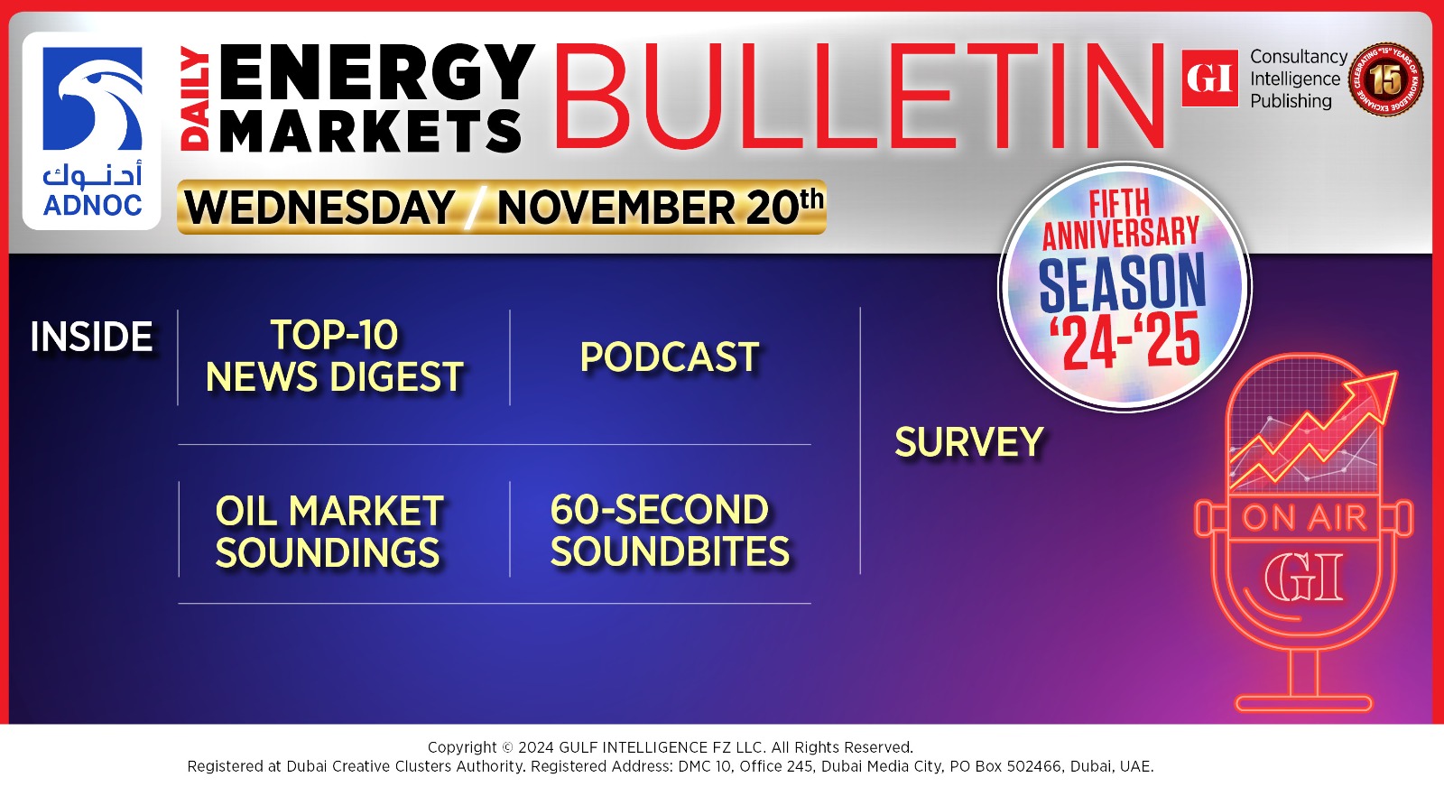 Daily Energy Markets Bulletin - November 20, 2024