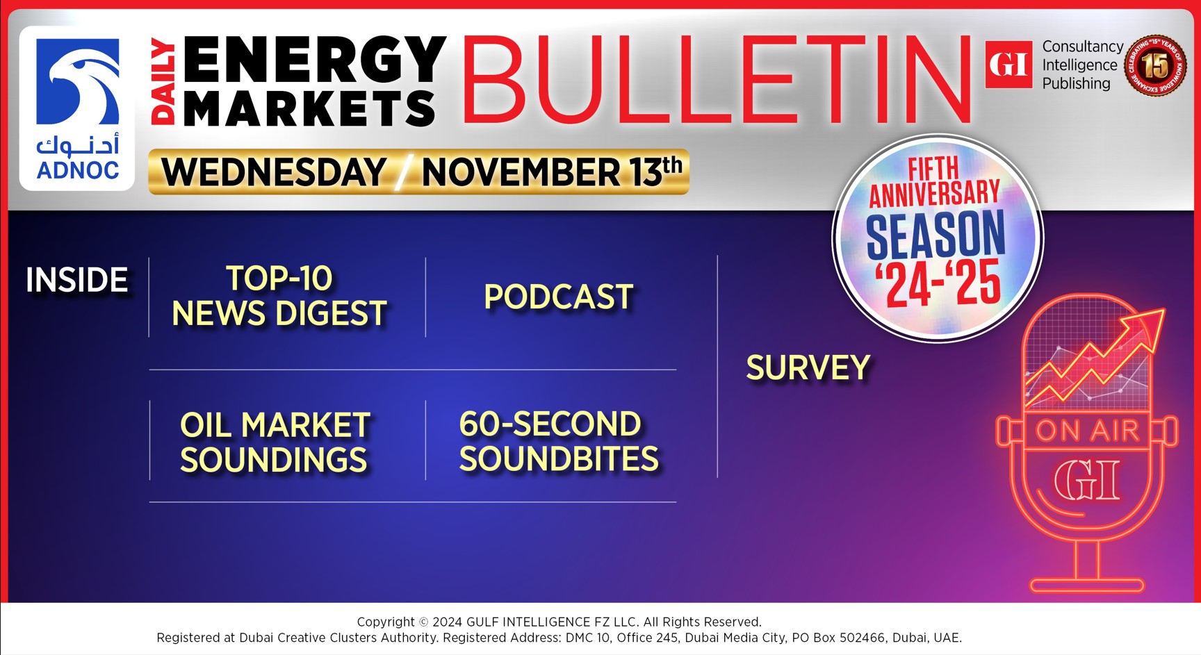 Daily Energy Markets Bulletin - November 13, 2024
