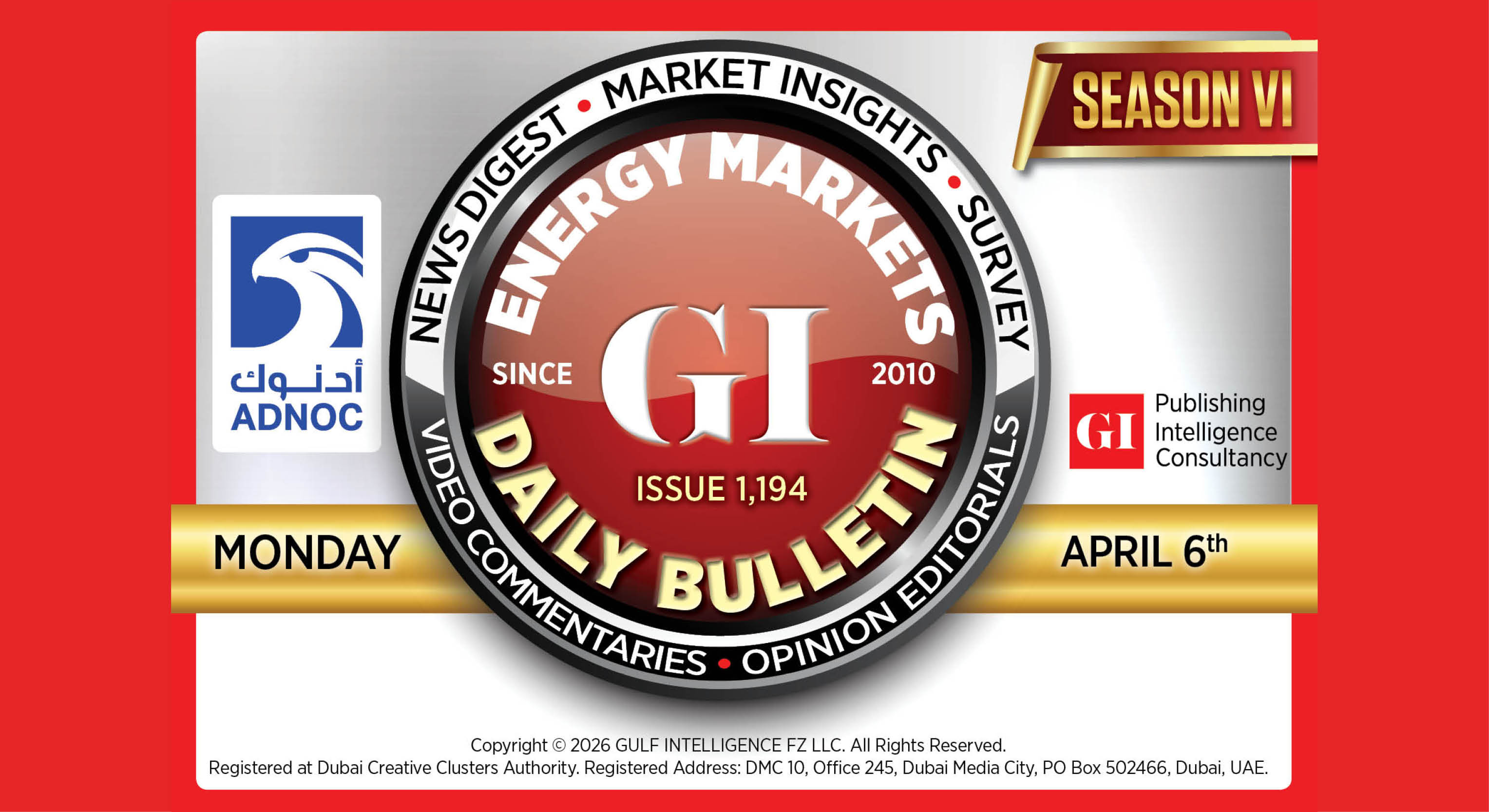 Daily Energy Markets Bulletin - April 6, 2026