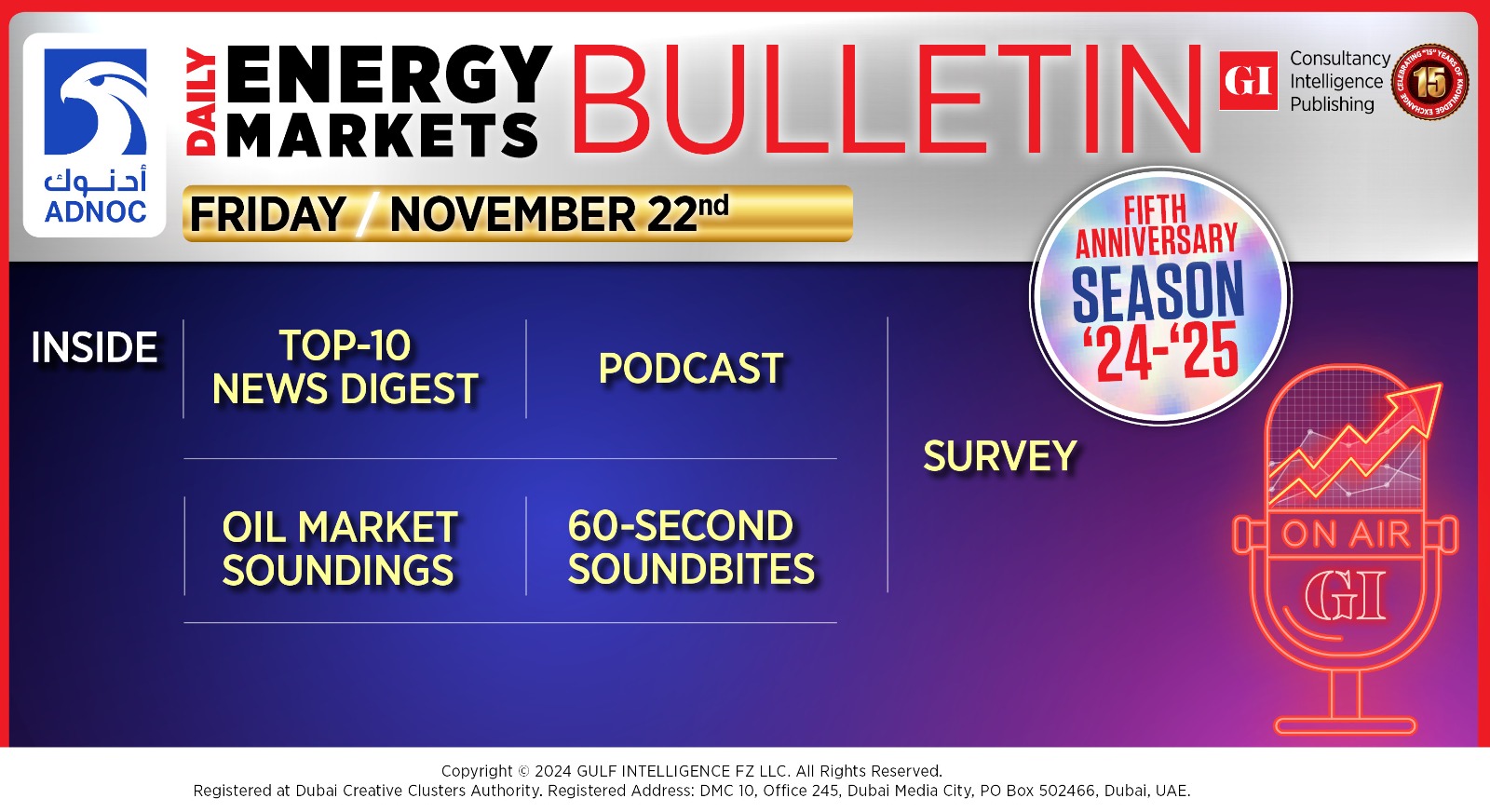 Daily Energy Markets Bulletin - November 22, 2024