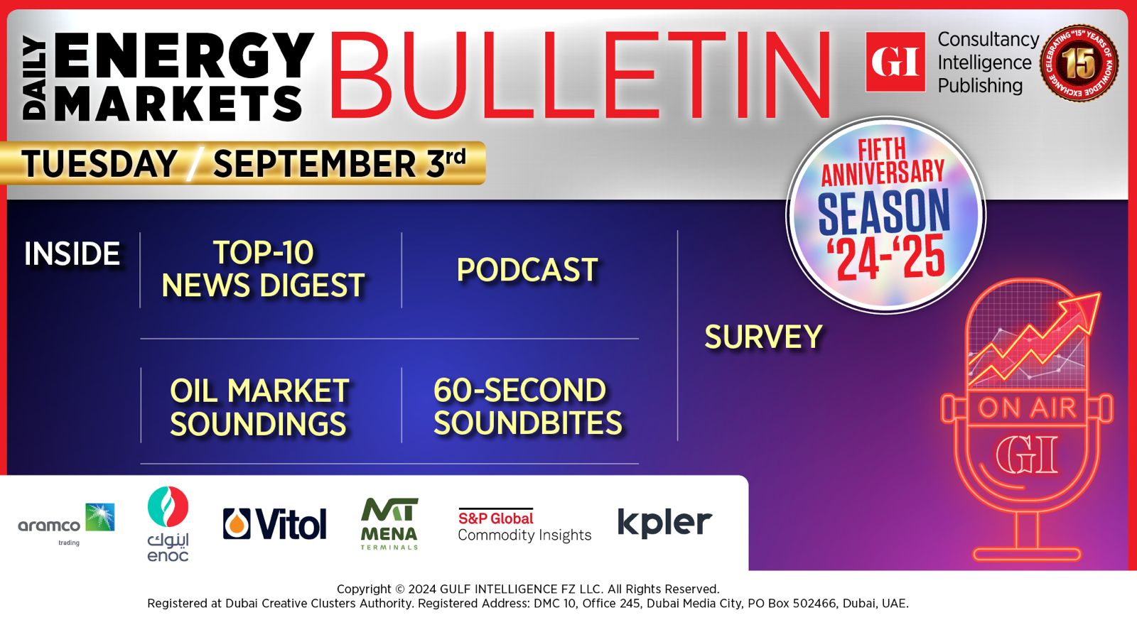 Daily Energy Markets Bulletin - September 3, 2024