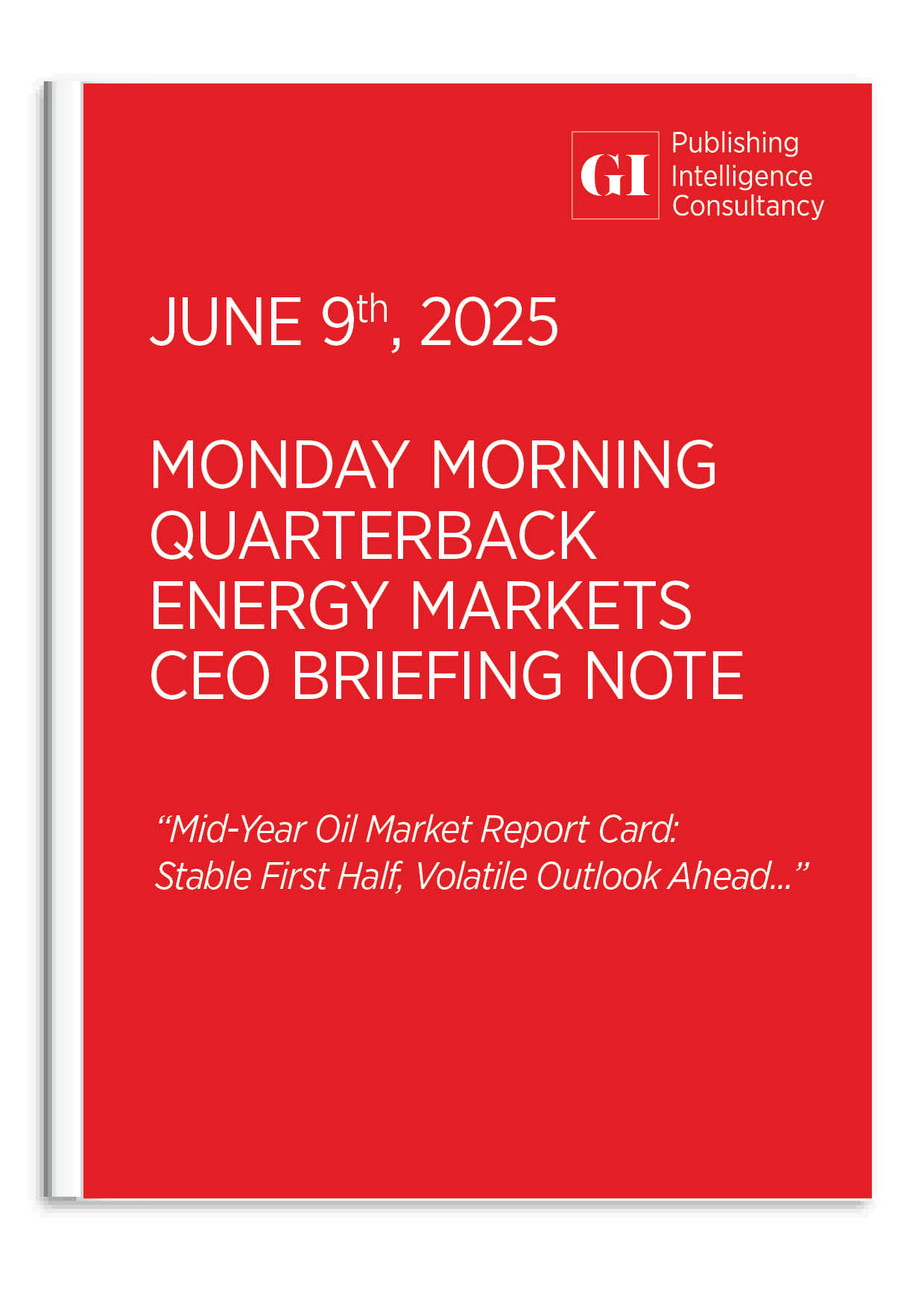 MONDAY MORNING QUARTERBACK - CEO ENERGY MARKETS BR