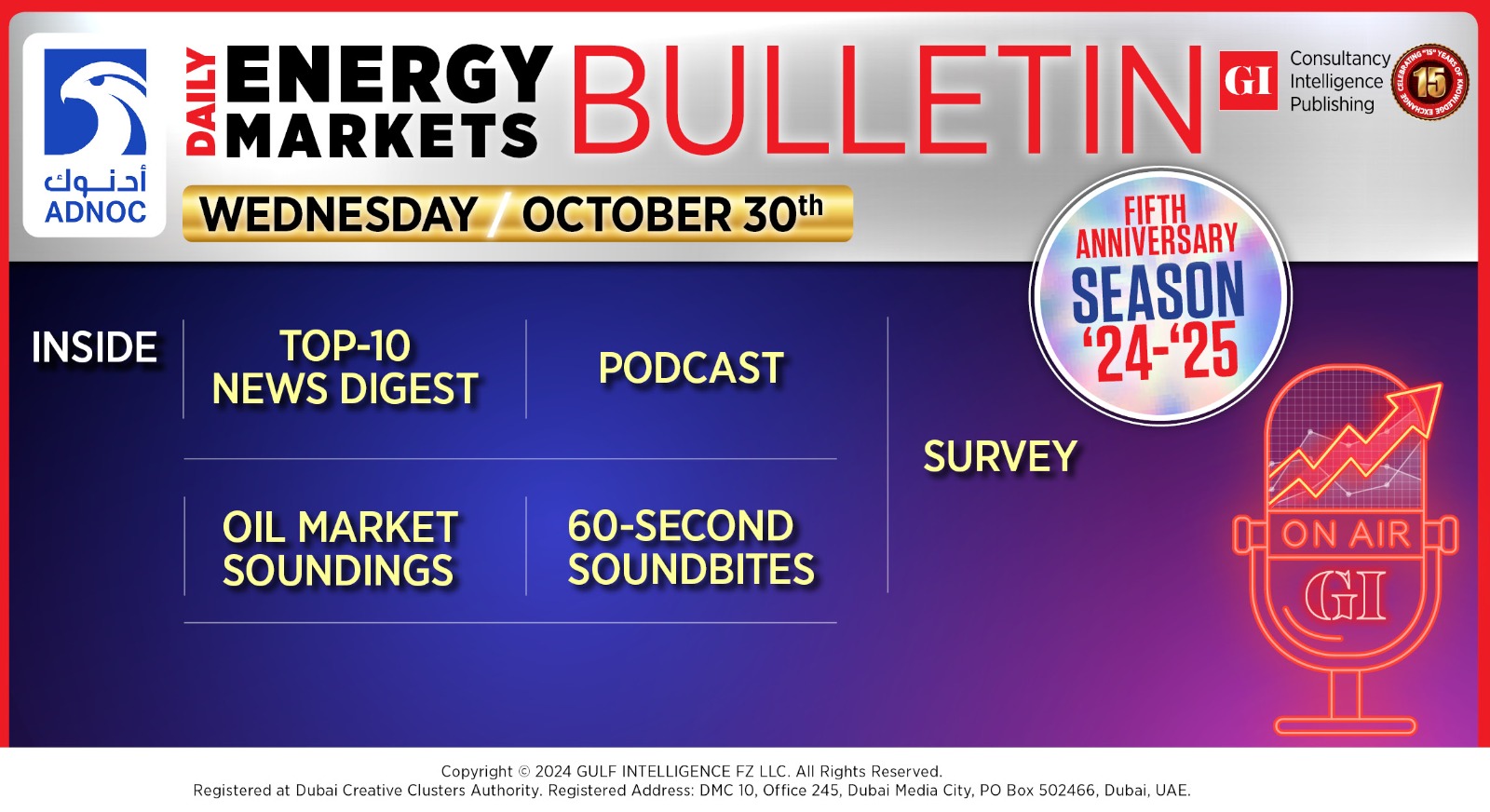 Daily Energy Markets Bulletin - October 30, 2024