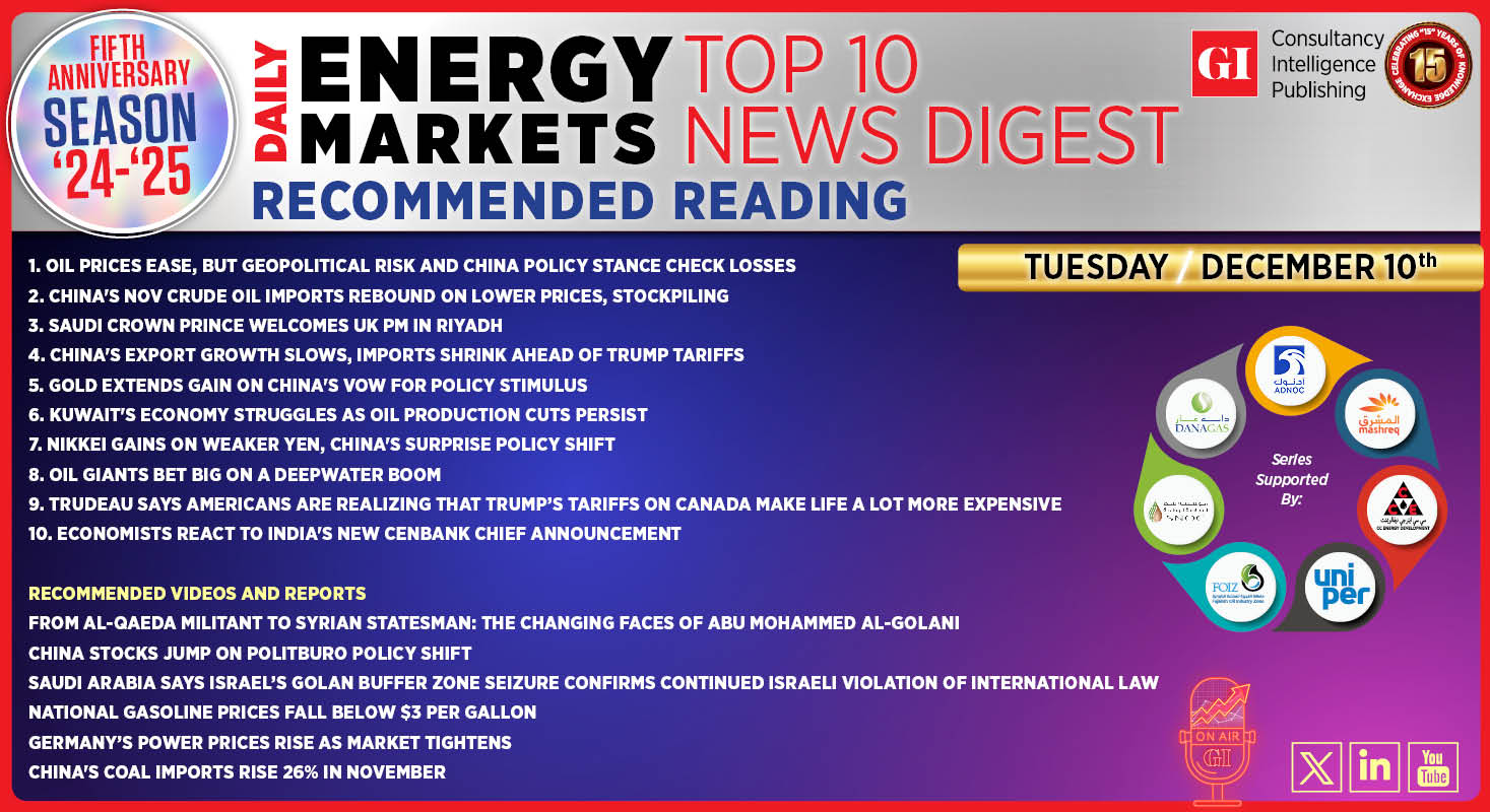 Top 10 - Daily Energy Markets News Digest: December 10, 2024
