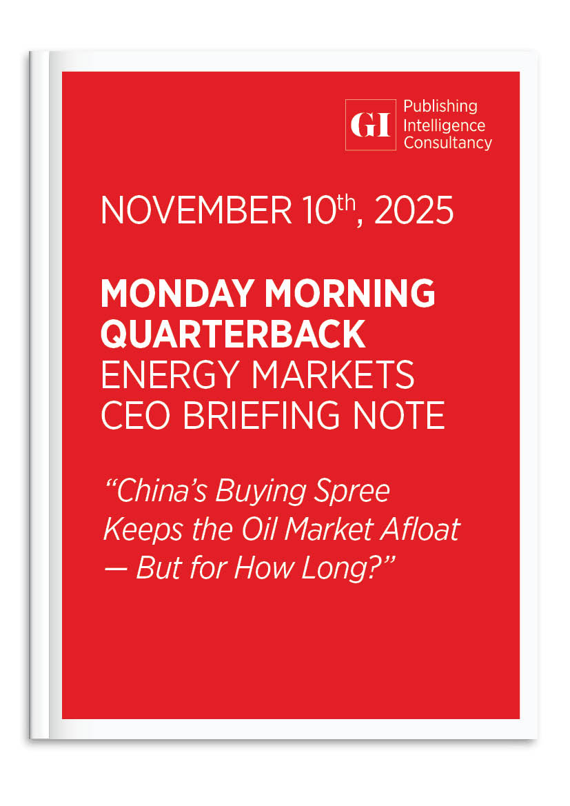 MONDAY MORNING QUARTERBACK ENERGY MARKETS CEO BRI