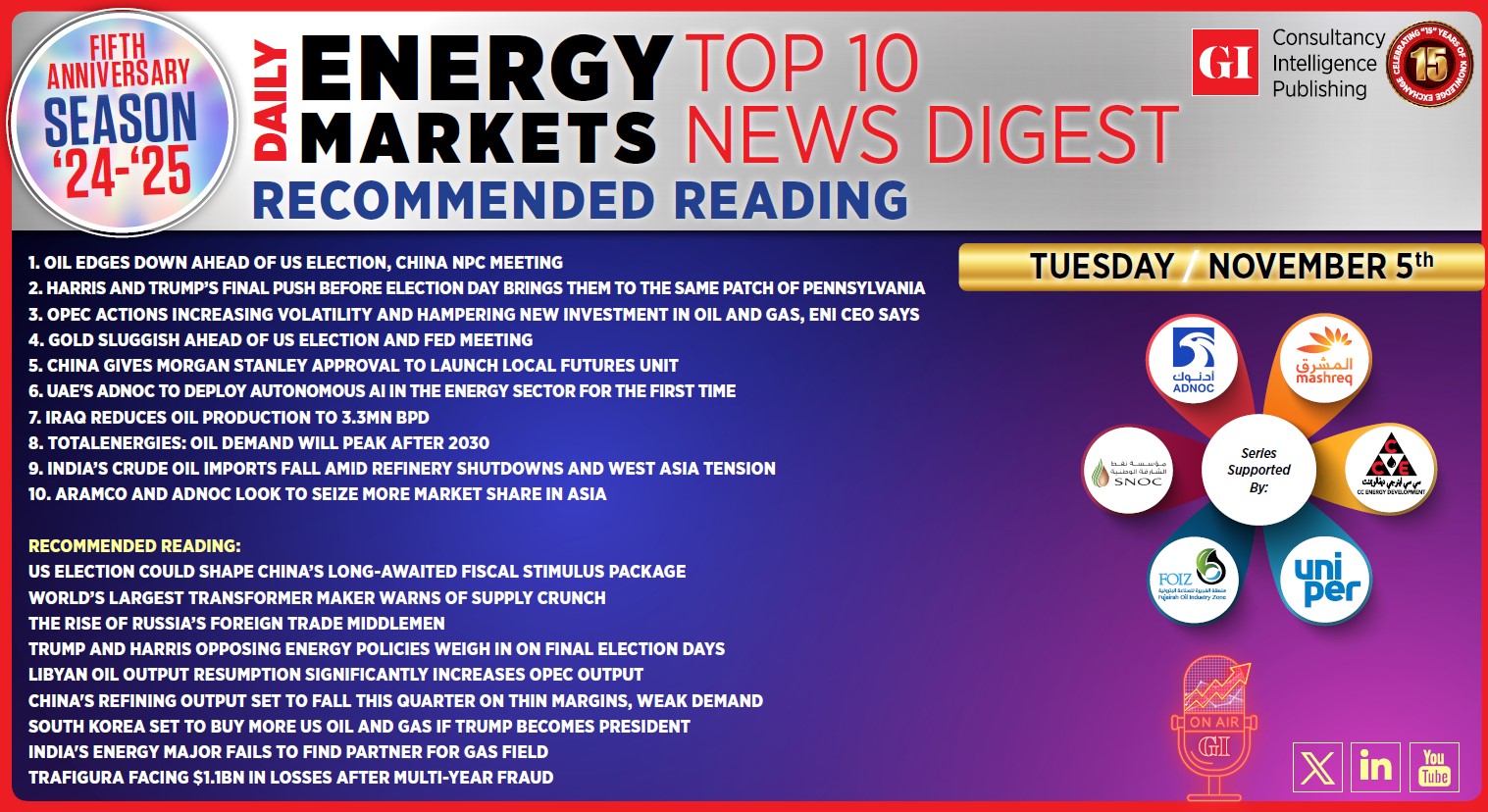 Top 10 - Daily Energy Markets News Digest: November 5, 2024