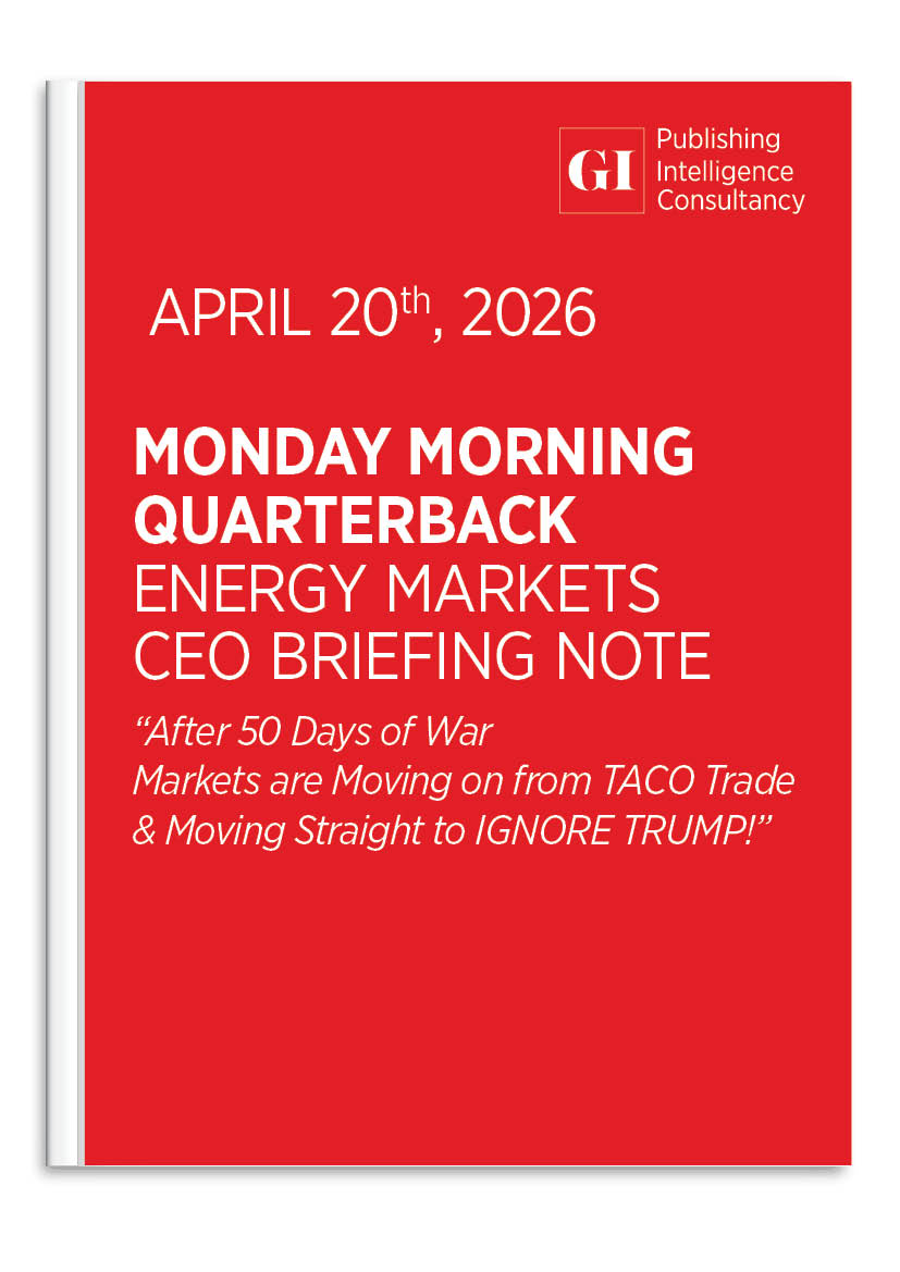 MONDAY MORNING QUARTERBACK ENERGY MARKETS CEO BRI