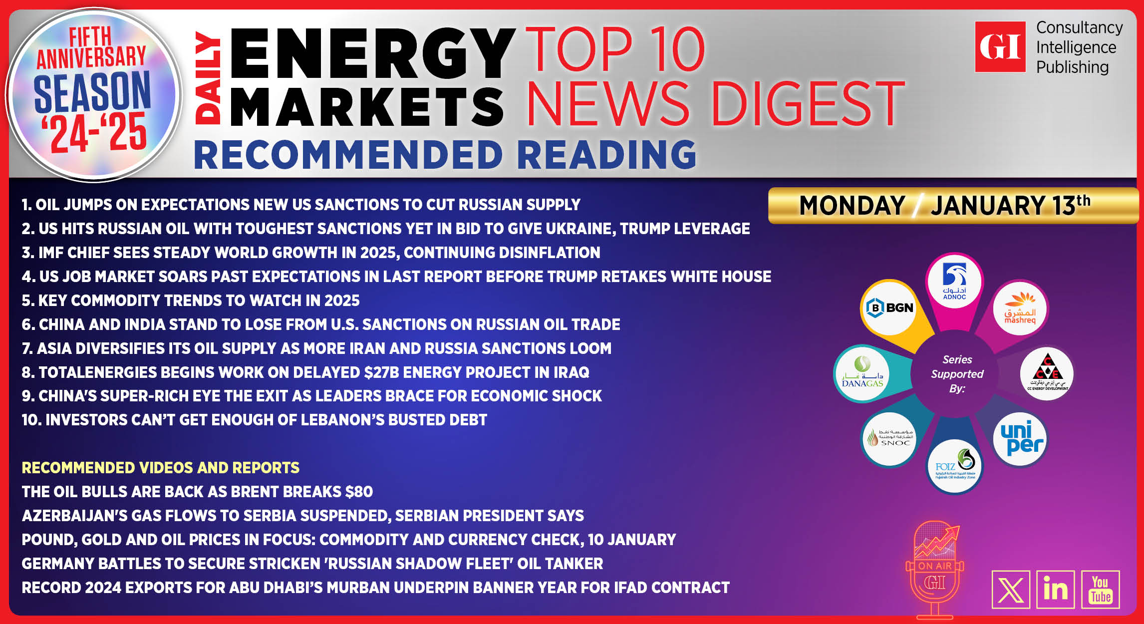 Top 10 - Daily Energy Markets News Digest: January 13, 2024