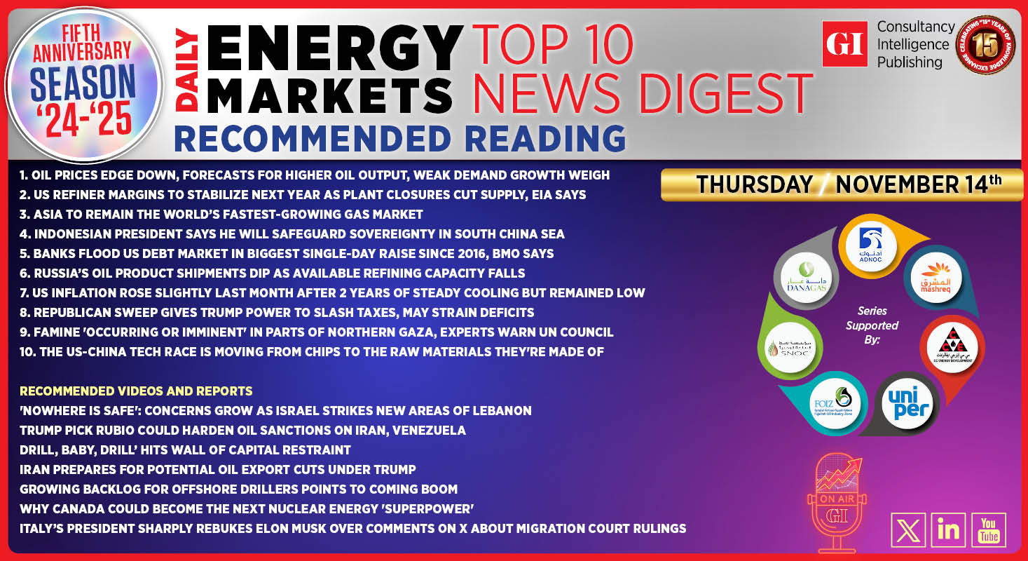 Top 10 - Daily Energy Markets News Digest: November 14, 2024