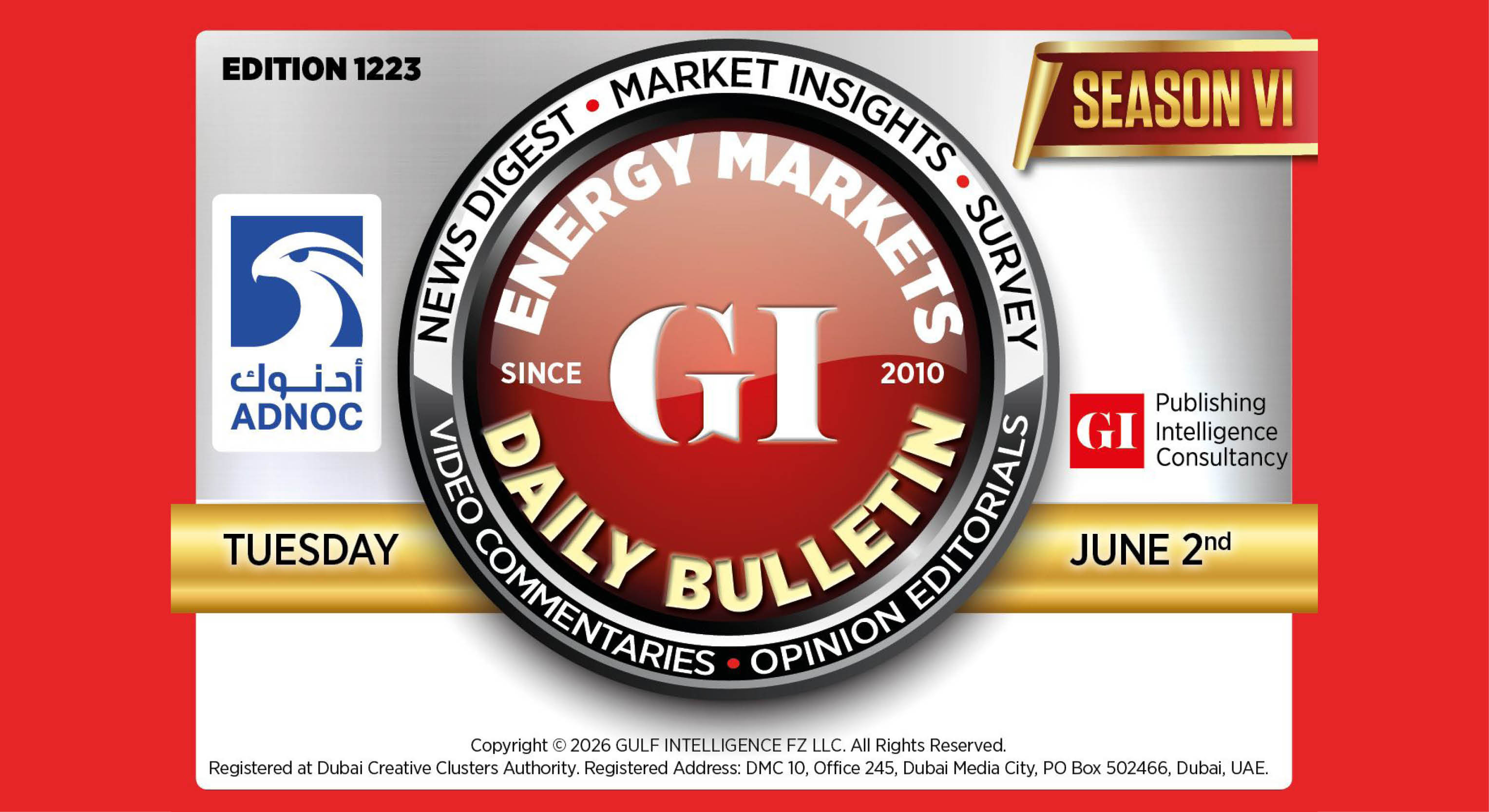 Daily Energy Markets Bulletin - June 2, 2026